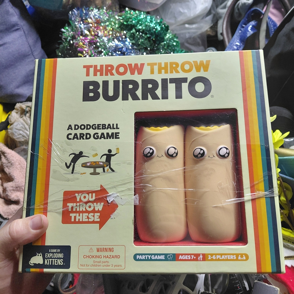 Exploding Kittens Throw Throw Burrito Game - Cream